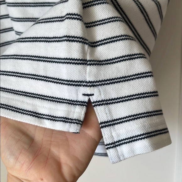 Nautica Classic Fit Striped Polo Shirt Preppy Coastal nautical Y2K 90S golf L - Picture 4 of 8